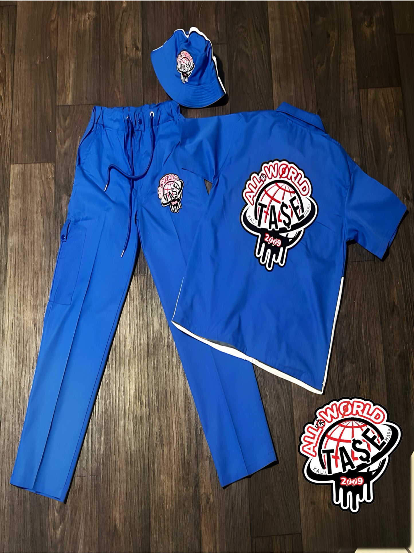 “ALL WORLD” pants set