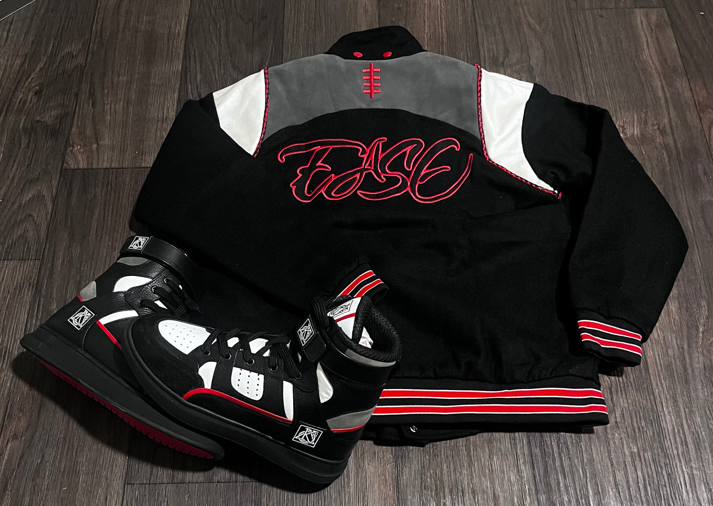 Military Stripe Varsity Jacket