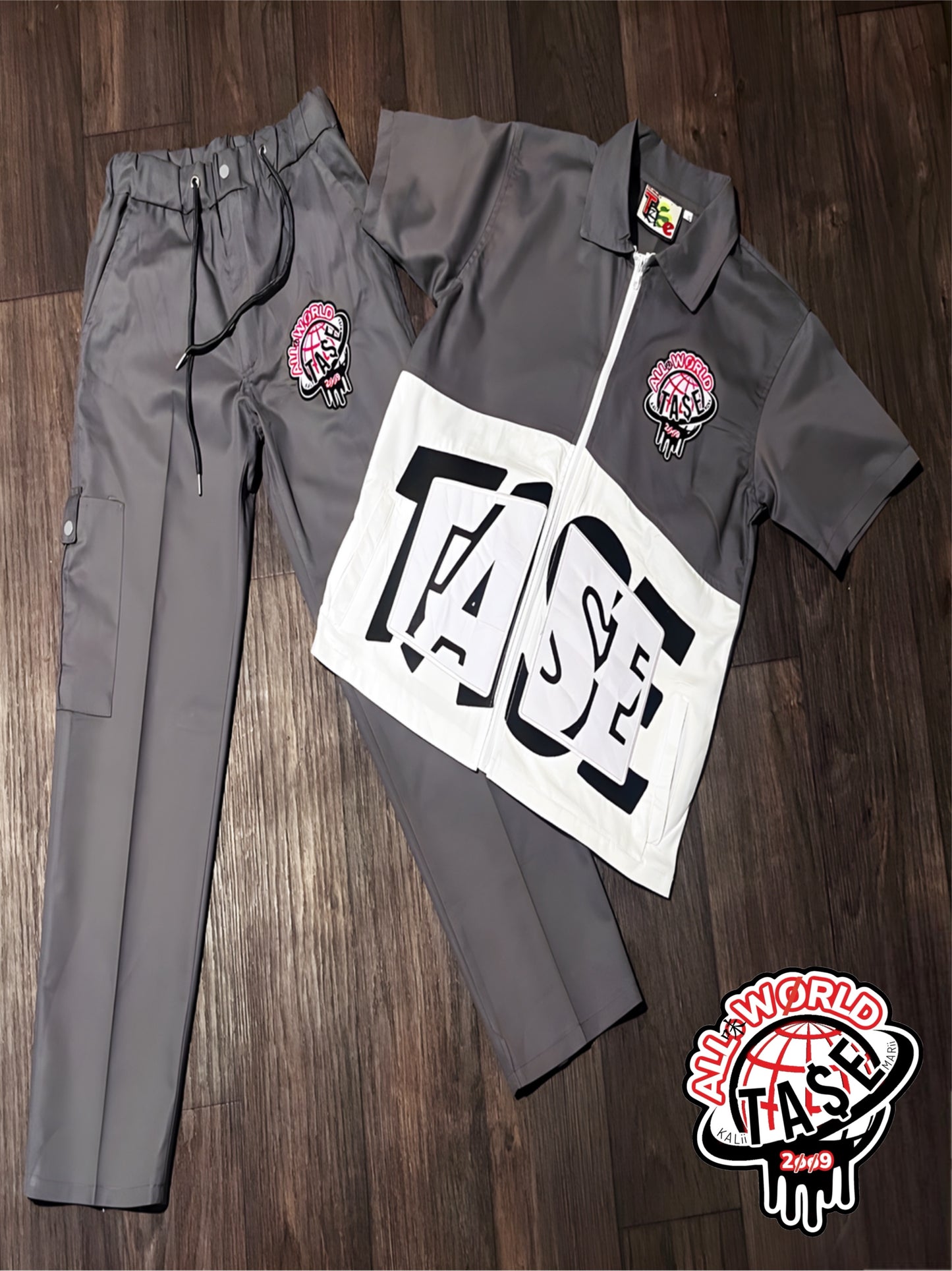 “ALL WORLD” pants set